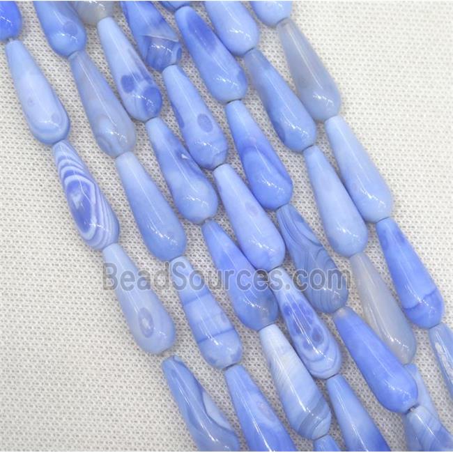 blue Agate teardrop beads