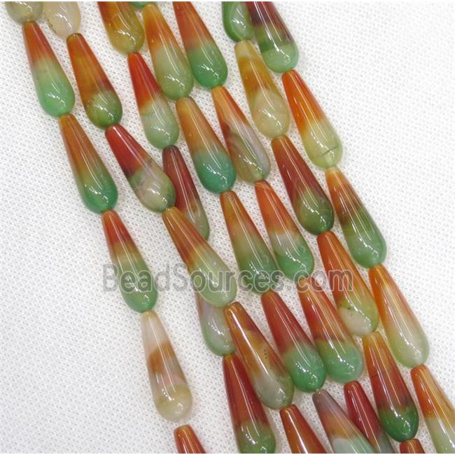 Agate teardrop beads