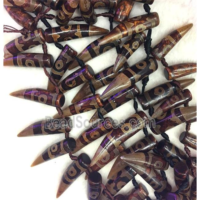 tibetan agate beads, horn