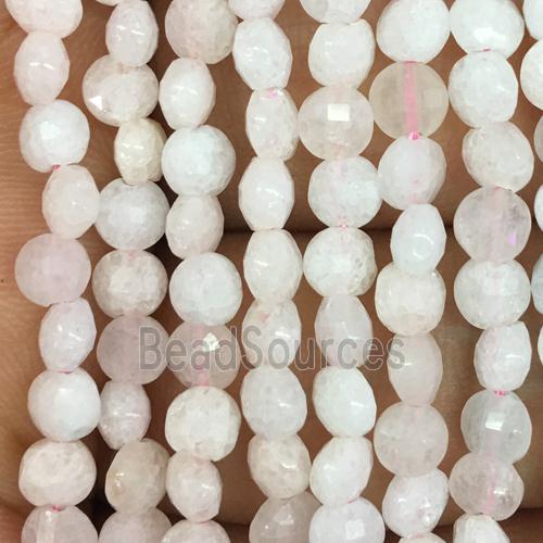 Morganite coin beads