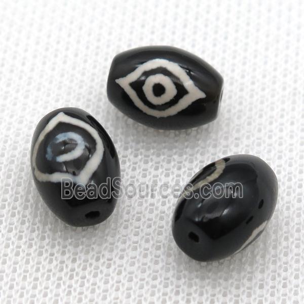 tibetan Dzi barrel beads