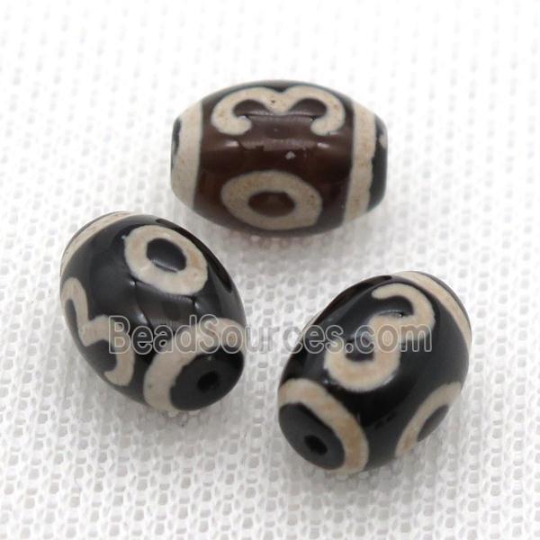 tibetan DZi barrel beads