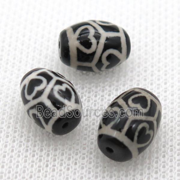 tibetan DZi barrel beads