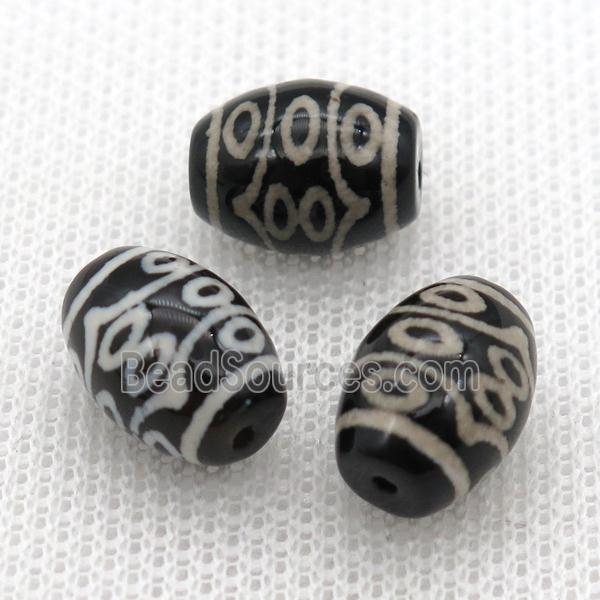 tibetan DZi barrel beads