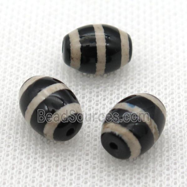 tibetan DZi barrel beads