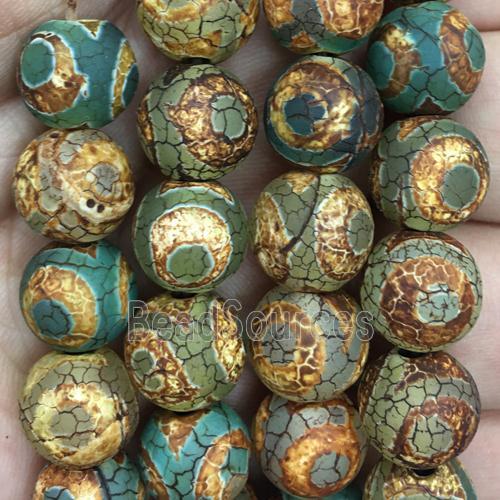 round Tibetan Agate Beads, eye