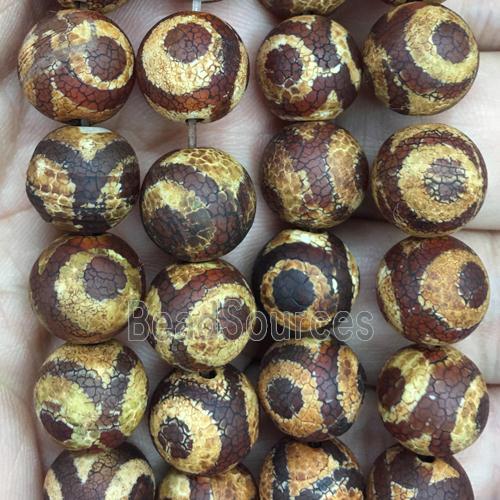 round Tibetan Agate Beads, eye