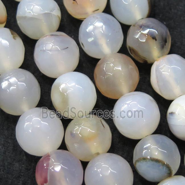 Heihua Agate Beads, faceted round