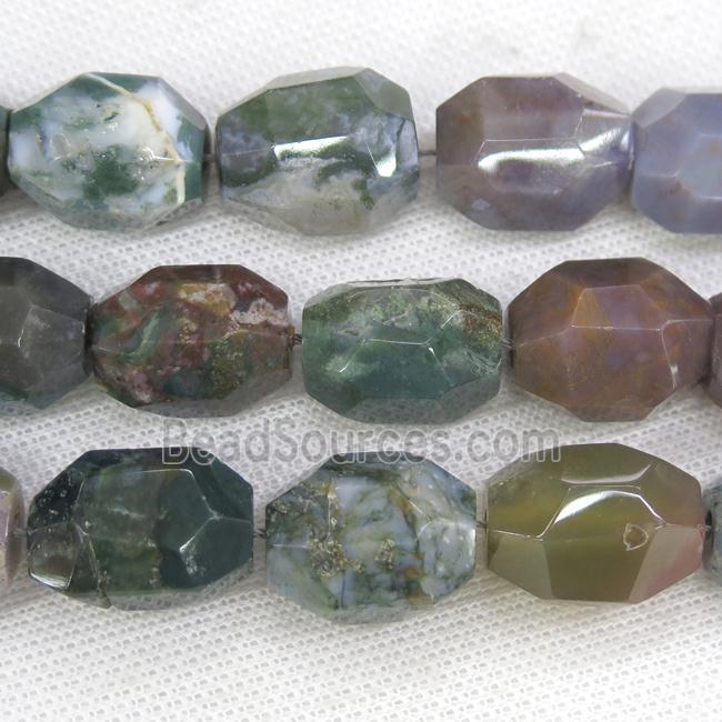 India Agate nugget beads, freeform