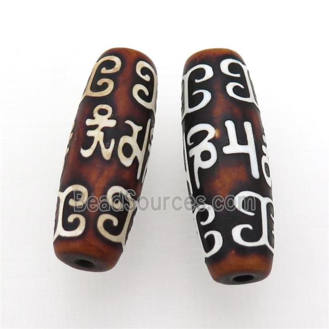 tibetan DZi Agate barrel beads