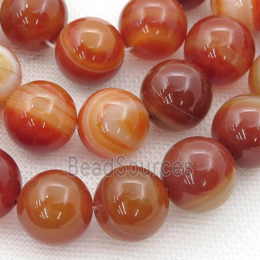 natural red Carnelian Agate beads, round sardonyx