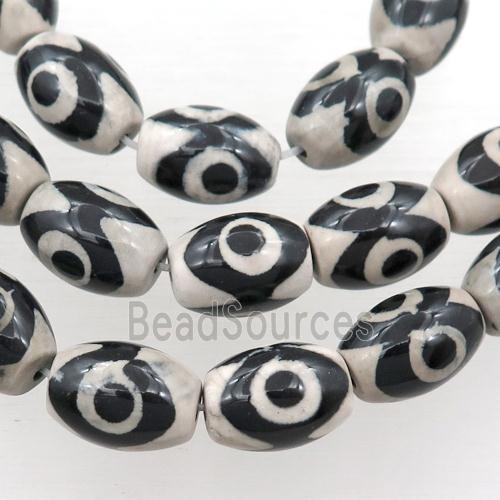 Tibetan Agate barrel beads