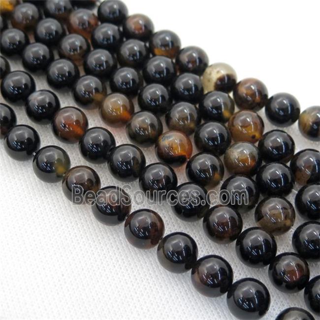 smoky Heihua Agate Beads, round