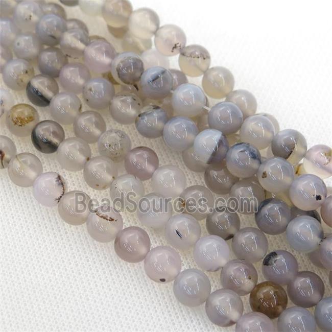 Heihua Agate Beads, round