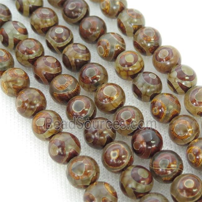 round Tibetan Agate Beads, eye