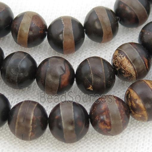 round Tibetan Agate Beads