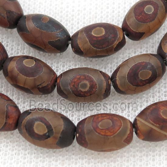 Tibetan Agate rice beads, eye