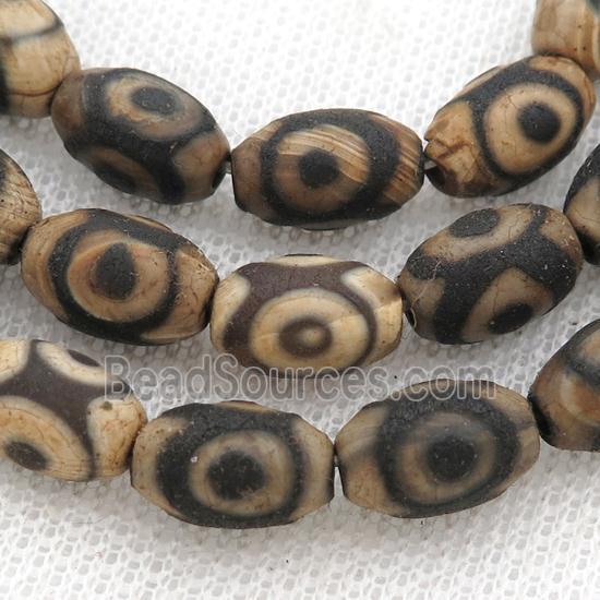 Tibetan Agate rice beads, eye