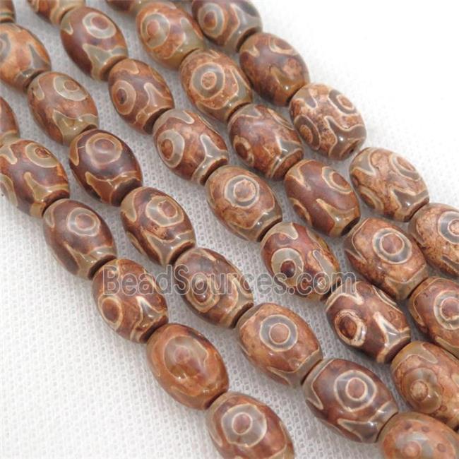 Tibetan Agate barrel beads, eye