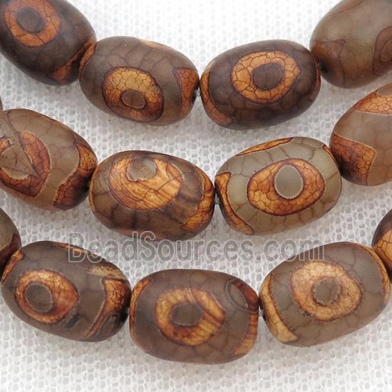 Tibetan Agate barrel beads, eye