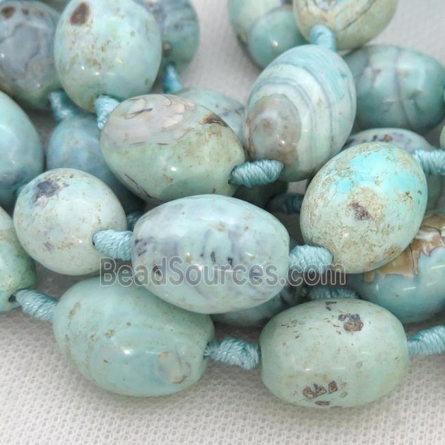 turq Agate barrel beads