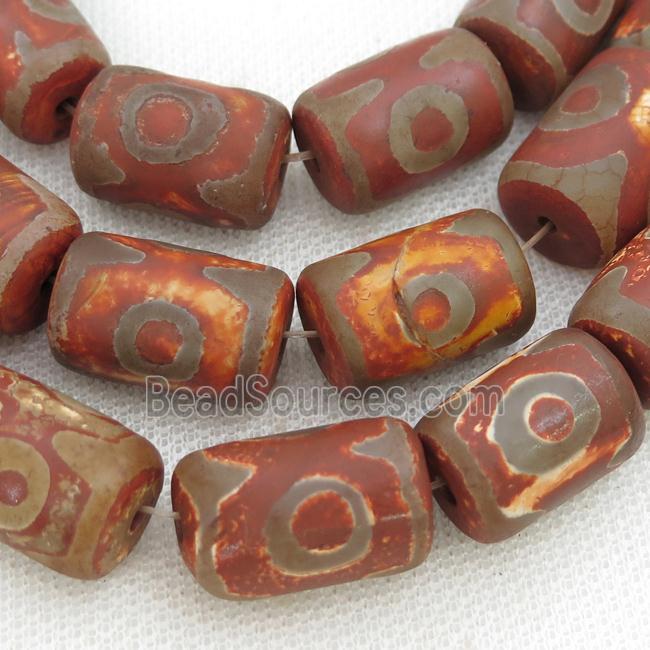 Tibetan Agate tube beads, eye