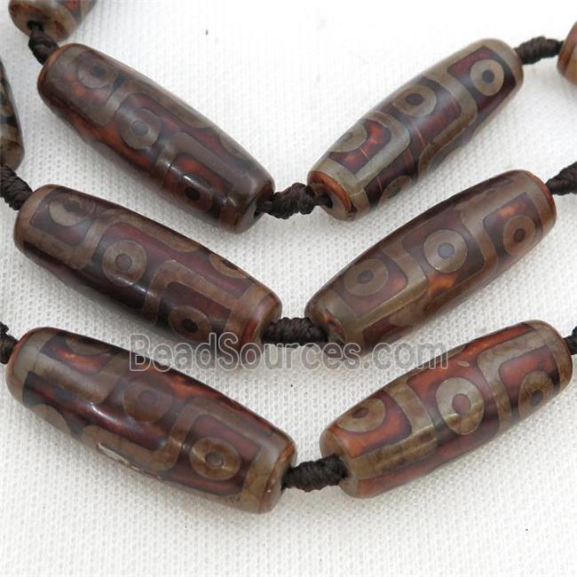 Tibetan Agate rice beads, eye