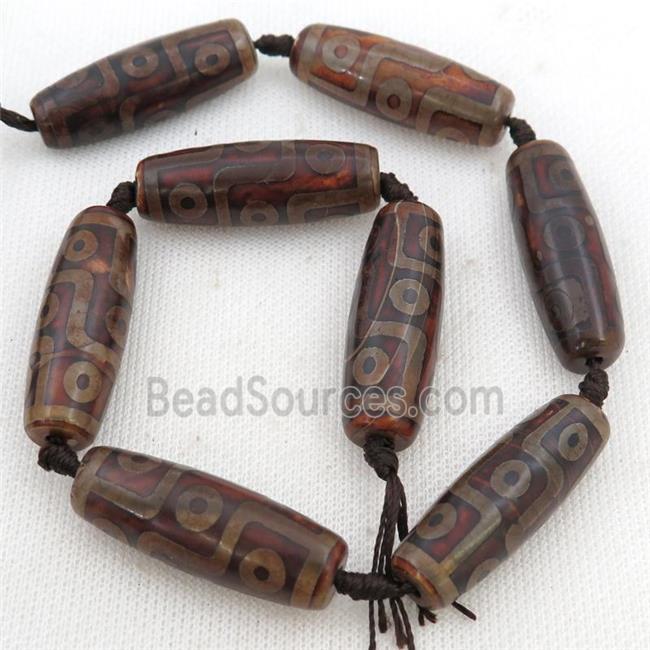 Tibetan Agate rice beads, eye