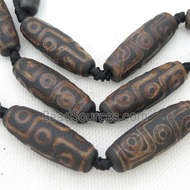 Tibetan Agate rice beads, eye