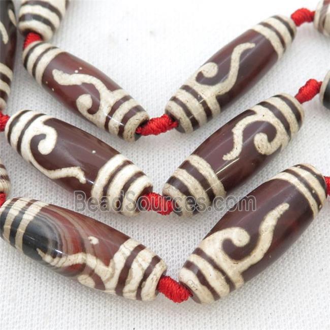 Tibetan Agate rice beads