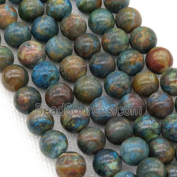 round blue Agate Beads