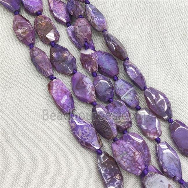 purple Veins Agate Beads, freeform