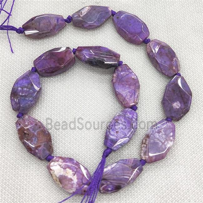 purple Veins Agate Beads, freeform