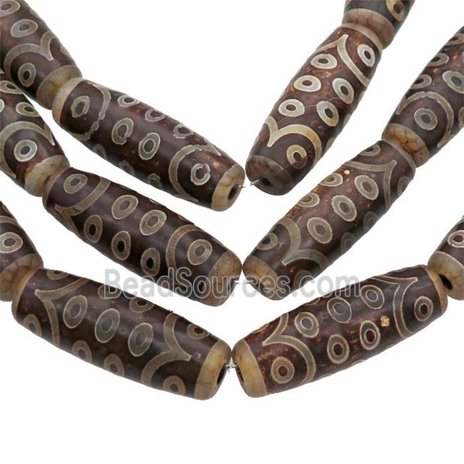 Tibetan Agate rice beads, eye