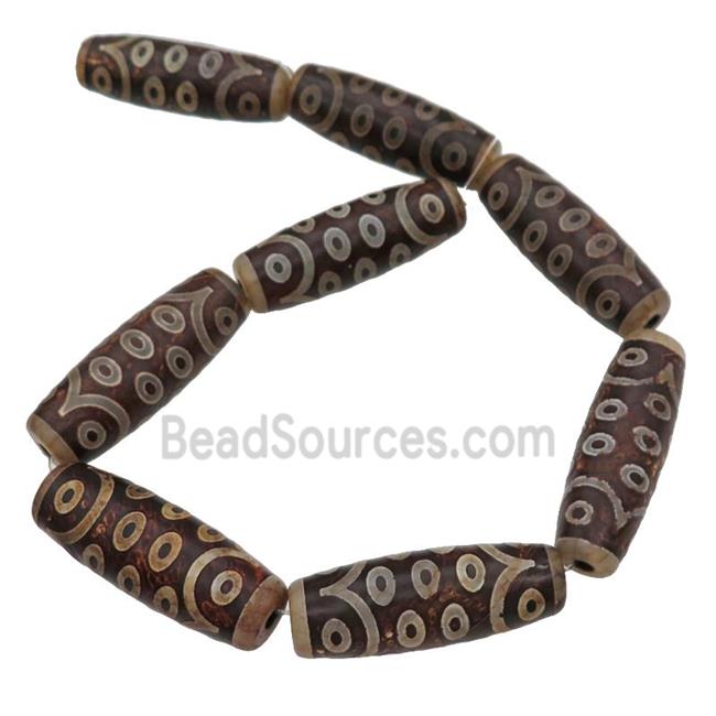 Tibetan Agate rice beads, eye