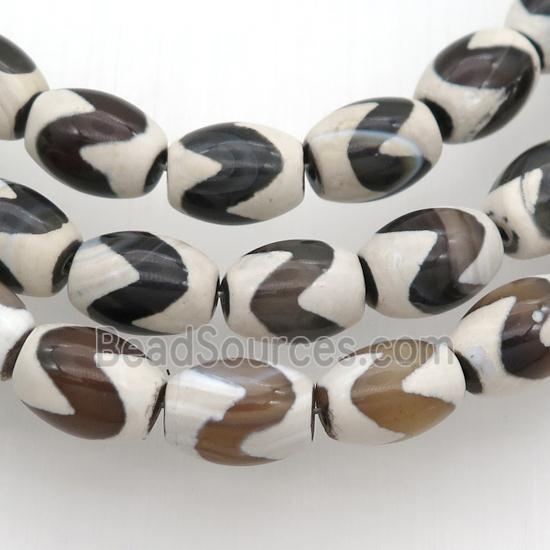 tibetan agate barrel beads