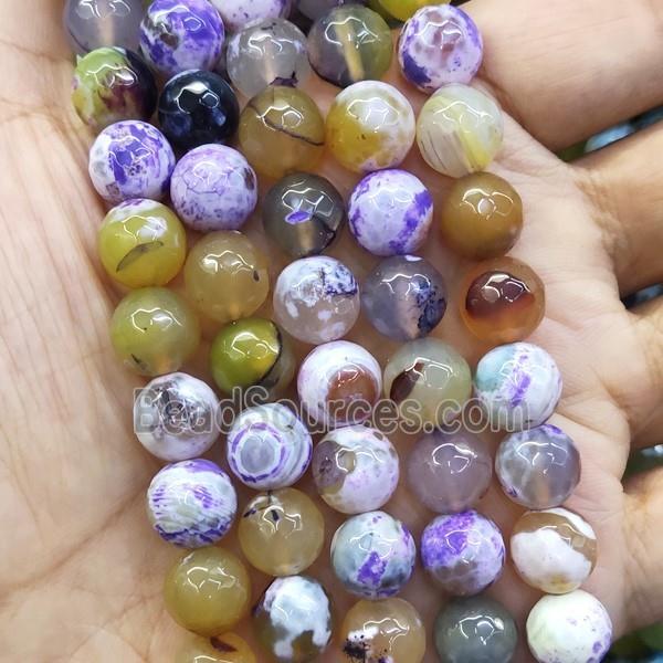 faceted round Agate Beads, dye