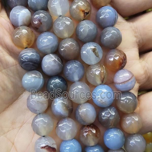 faceted round Agate Beads, dye