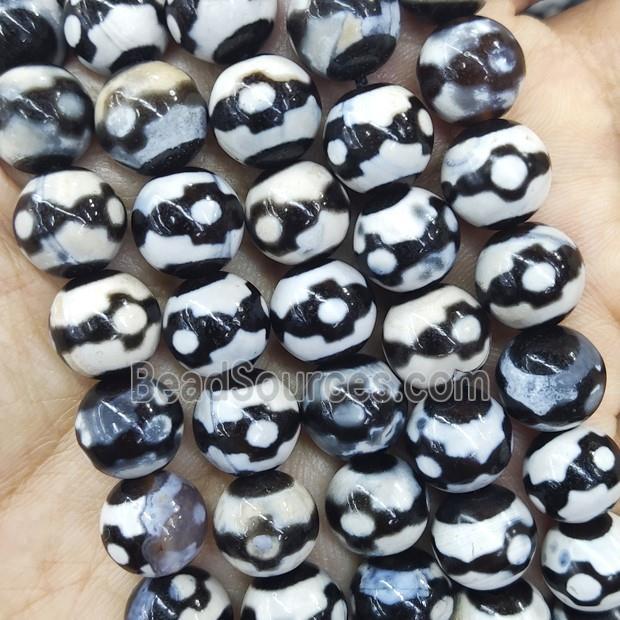 round Tibetan Dzi Agate Beads