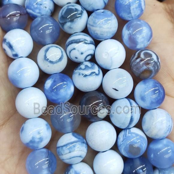 blue Fire Agate Beads, round