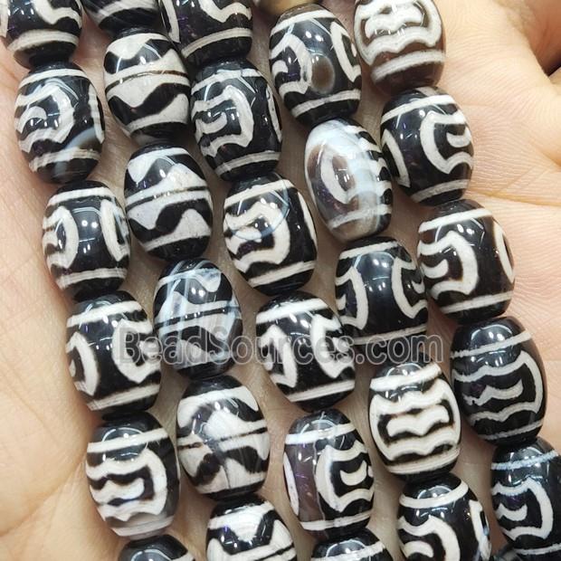 Tibetan Agate barrel Beads