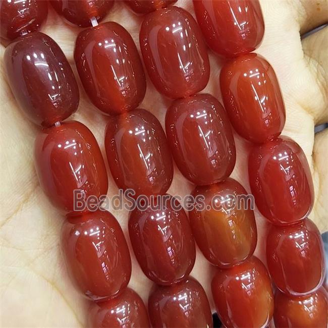 Red Carnelian Agate Beads Barrel AA-Grade