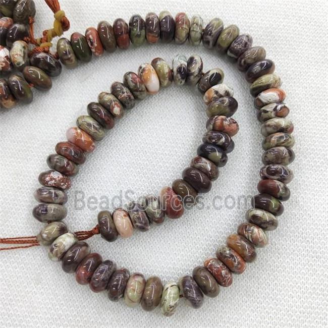 Ocean Jasper Beads Smooth Rondelle Multicolor