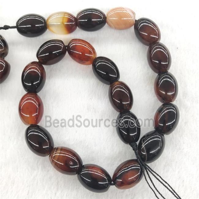 Fancy Agate Barrel Beads Smooth