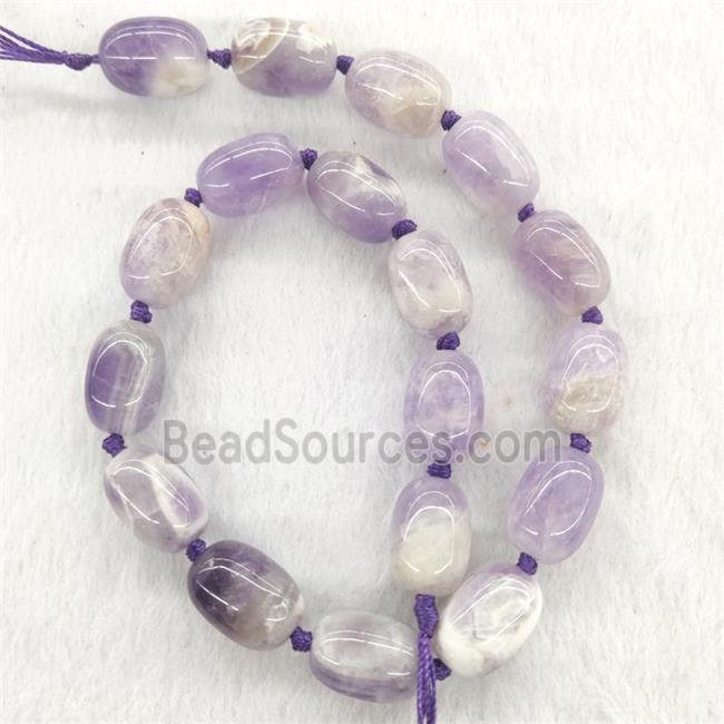 Dogtooth Amethyst Beads Smooth Barrel Purple