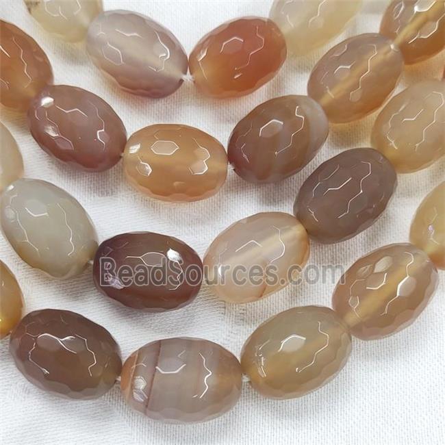 Natural Carnelian Beads Faceted Barrel