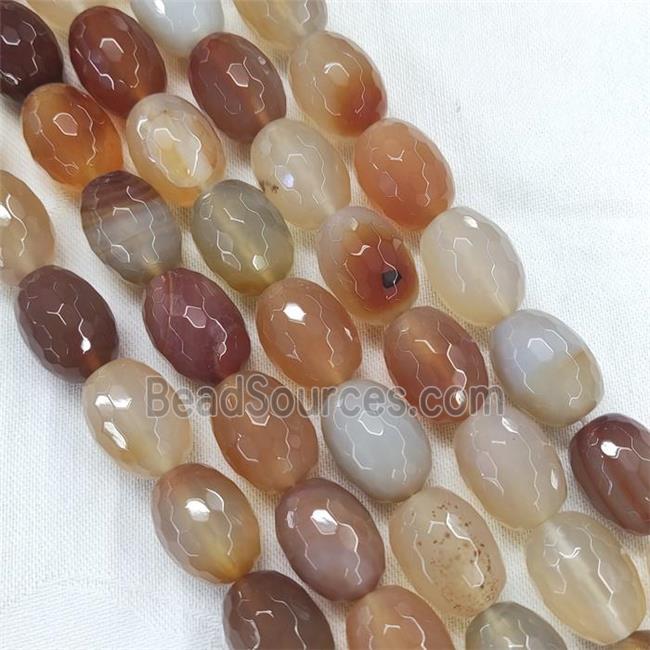 Natural Carnelian Beads Faceted Barrel