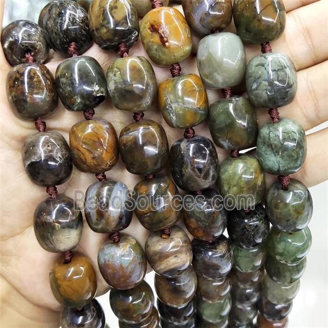 Ocean Agate Barrel Beads