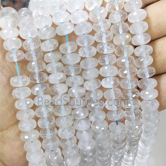 Clear Crystal Quartz Beads Faceted Rondelle