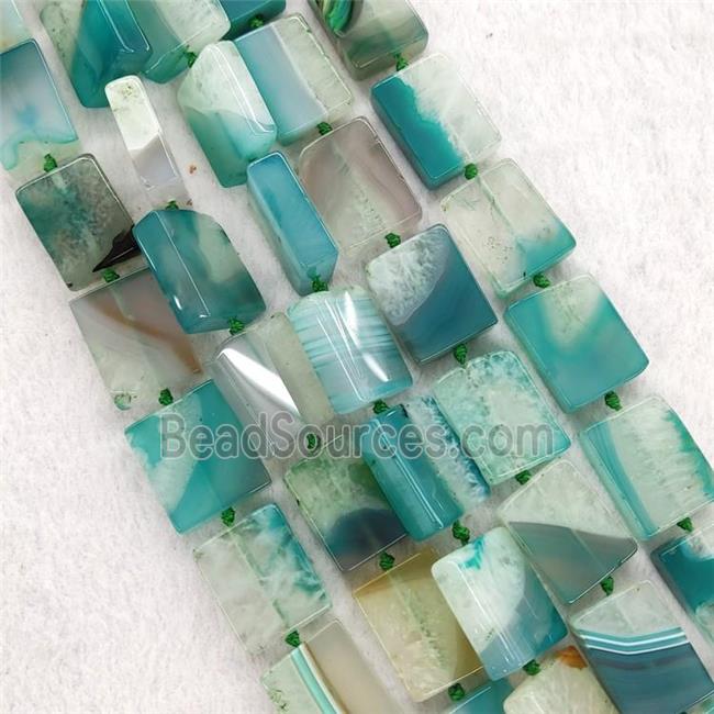 Green Agate Rectangle Beads Dye